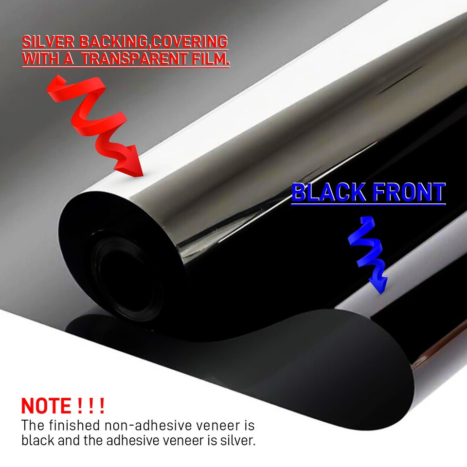 Black Window Tinting Film Car Home Truck Glass Privacy Security Roll 20