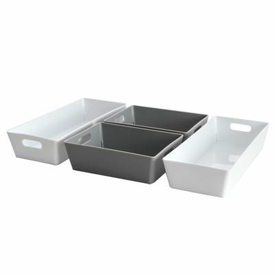 4 x Organizer Box Ordnungssystem Aufbewahrung Schublade Aufbewahrung