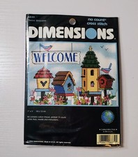 Vintage Dimensions No Count Cross Stitch Kit "Tweet Welcome" 7" 5"