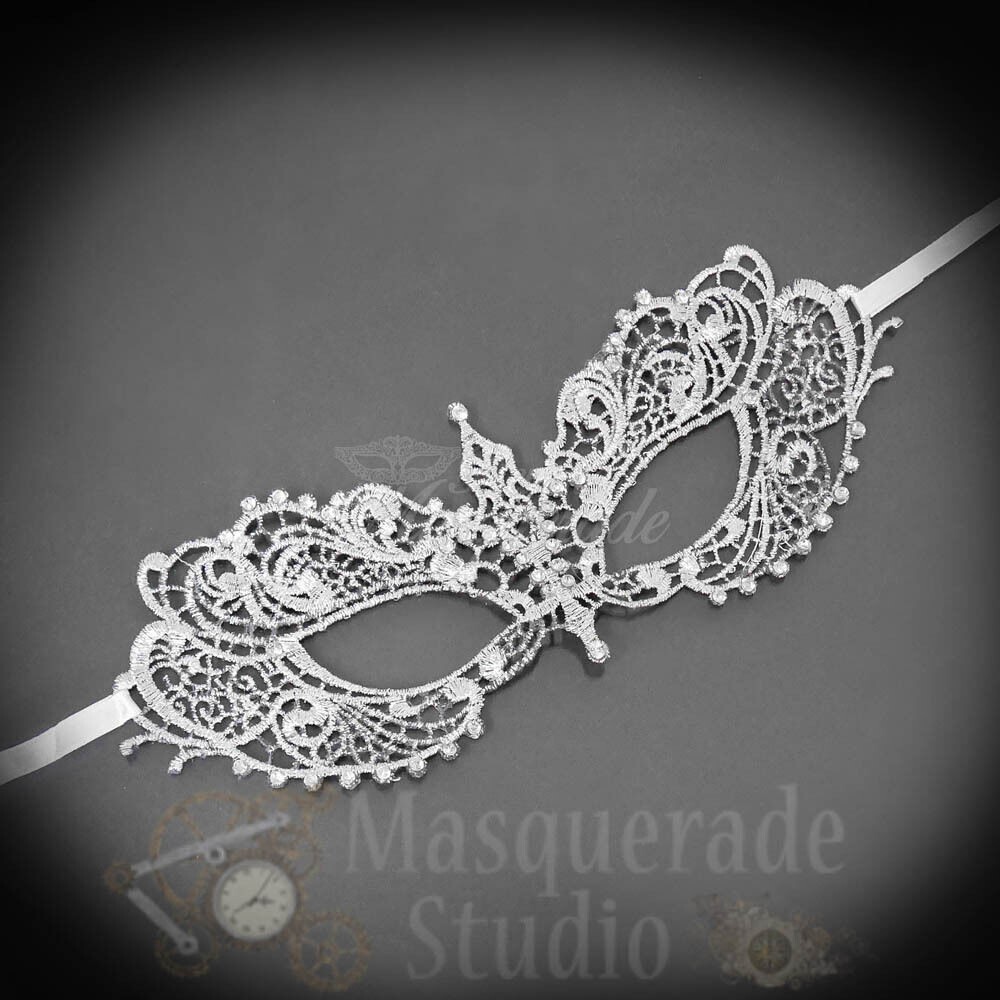 Anastasia Inspired Sexy Lace Masquerade Ball Mask with Rhinestones