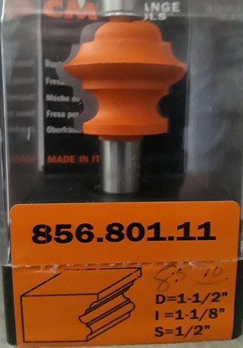 CMT 856.801.11 Multiprofile Bit 1-1/2-Inch Diameter 1/2-Inch Shank Brand New - Picture 2 of 3