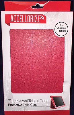 Universal Tablet Case 7'' by Accellorize Red New