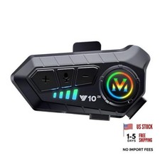 Motorcycle Helmet Bluetooth Headset, Dual 300m intercom, Bluetooth 5.3 Y10-2X