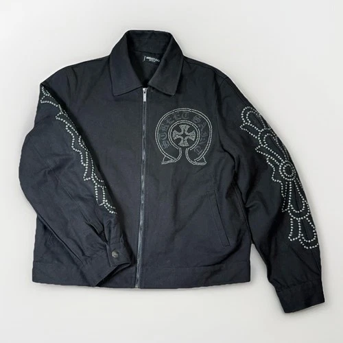 Roku Studio Street Saint Studded Canvas Jacket Size Small Black image 2