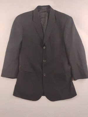 Vtg Emporio Armani Italy Fleece Wool Men's 38R Black Blazer Tuxedo