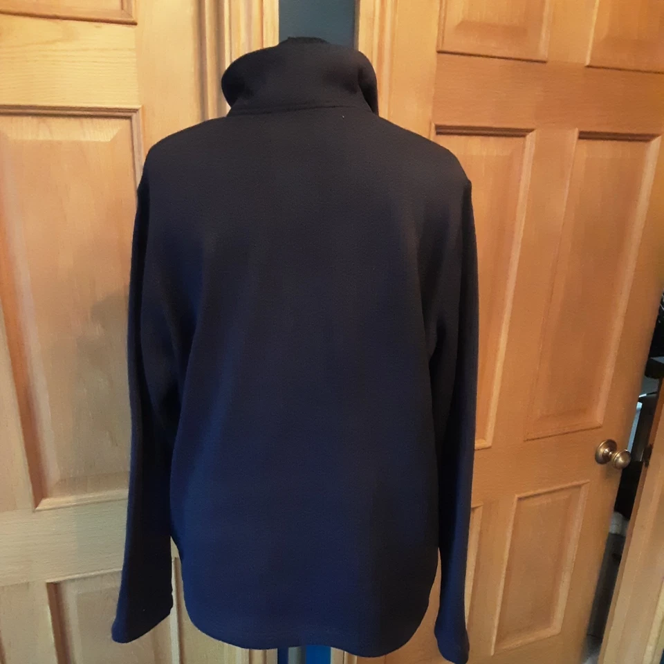 Lands End Navy Button Neck Fleecy Lined Jumper XL Ladies - Image 3 of 4