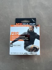 KT Tape Pro Synthetic Kinesiology Athletic Tape, 20 Count, 10 Precut Strip