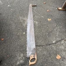 Antique 54” DISSTON & SONS American 1 or 2 Man Crosscut Logging Saw w/Helper