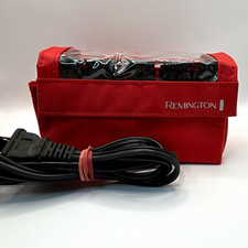 Remington Electric Travel Hot Rollers Set w/ Clips Travel Case, Red/Black