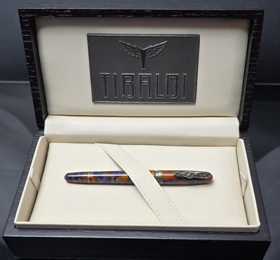 RARE Tibaldi Montegrappa Art Nouveau Lapis Mechanical Pencil Sterling Silver Box