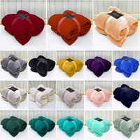 Luxury Waffle Popcorn Blanket Soft Fleece Cuddly Cosy Warm Throw Travel,Sofa,Bed
