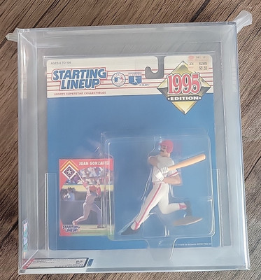 1995 Starting Lineup SLU Juan Gonzlez AFA80 Texas Rangers NM Graded MOC