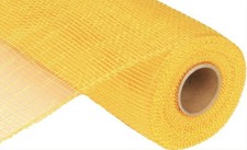 Two Tone Deco Poly Mesh Ribbon, 10 Inches x 10 Yards, Yellow, Gold, Wreath, DIY