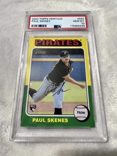 PAUL SKENES - 2024 Topps Heritage High Number Rookie PSA 10 #594