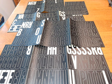 3" Black Vinyl 2 Pack Used 250 Numbers Letters Mailbox Boats Trailer Signs
