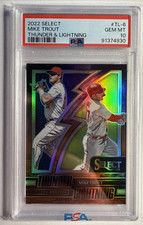 Mike Trout SSP  2022 Panini Select Thunder And Lightning TL-6 CASE HIT PSA 10!