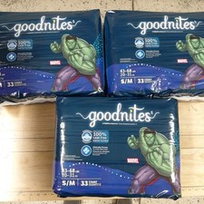 Goodnites Boys Bedwetting Underwear, Size S/M 43-68 lbs , 99 Ct 3 Packs of 33 