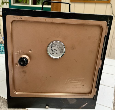 #ad Vintage Coleman Camp Oven Portable with Box amp; Instructions 1950s Folds Bakes $79.00