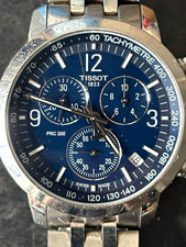 Tissot PRC 200 Blue Dial Quartz Chronograph Tachymeter 200m 42mm SS