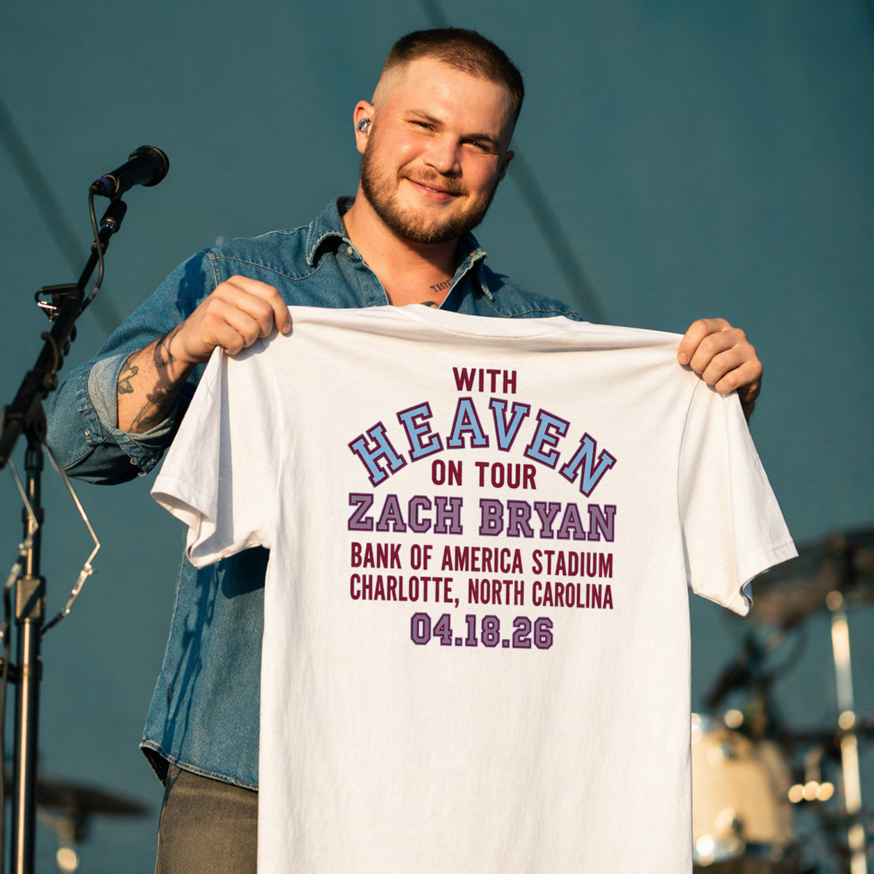 Zach Bryan 2026 Tour Shirt, ZB With Heaven On Tour Vintage Shirt - S to 5XL