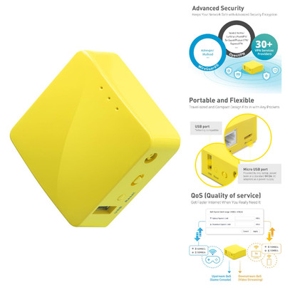 GL-MT300N-V2 Mango Mini Reise-WLAN-Router 300 Mbit s, 128 MB RAM, USB, Ethernet