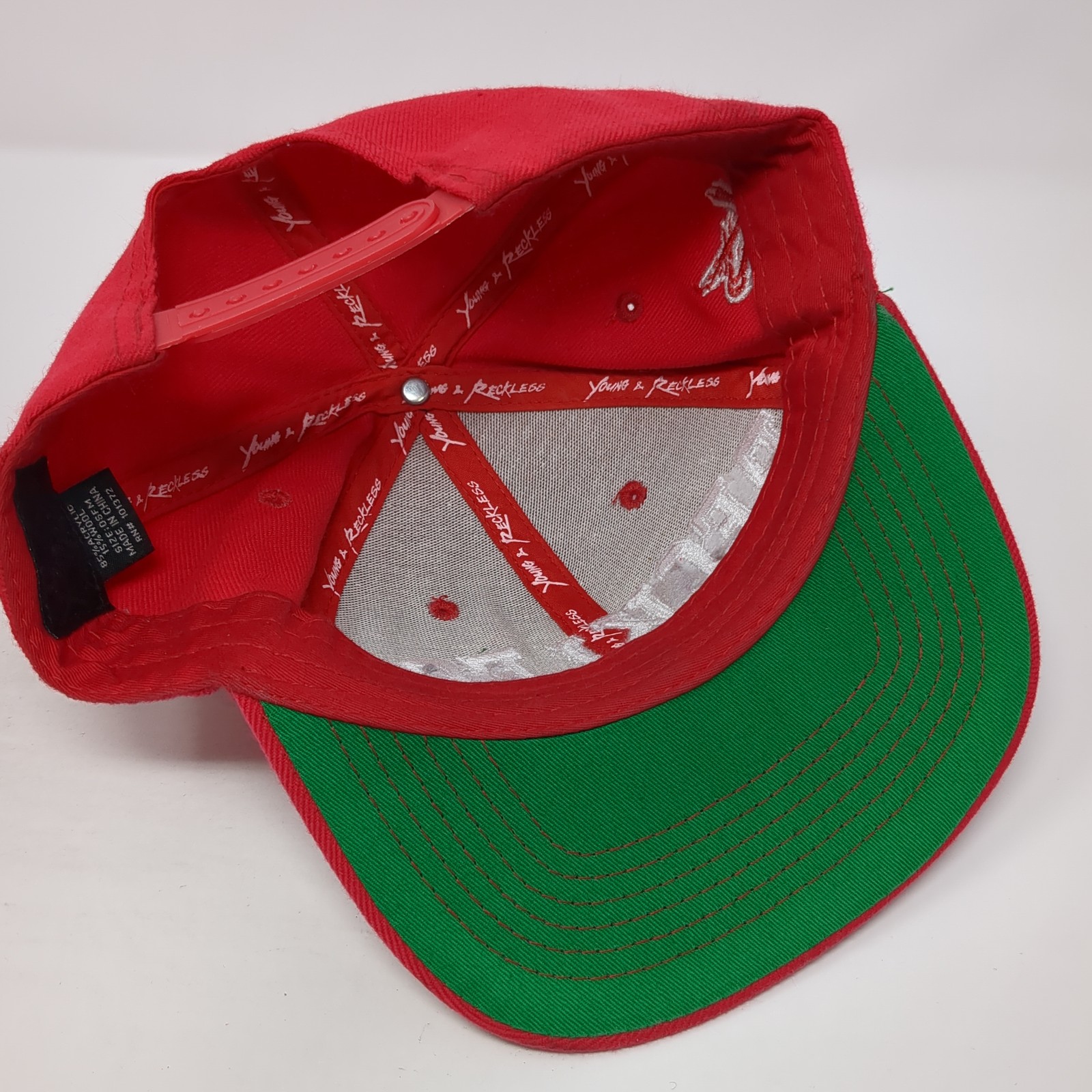 Reckless Snapback Hat Red One Size Adjustable Emb… - image 7