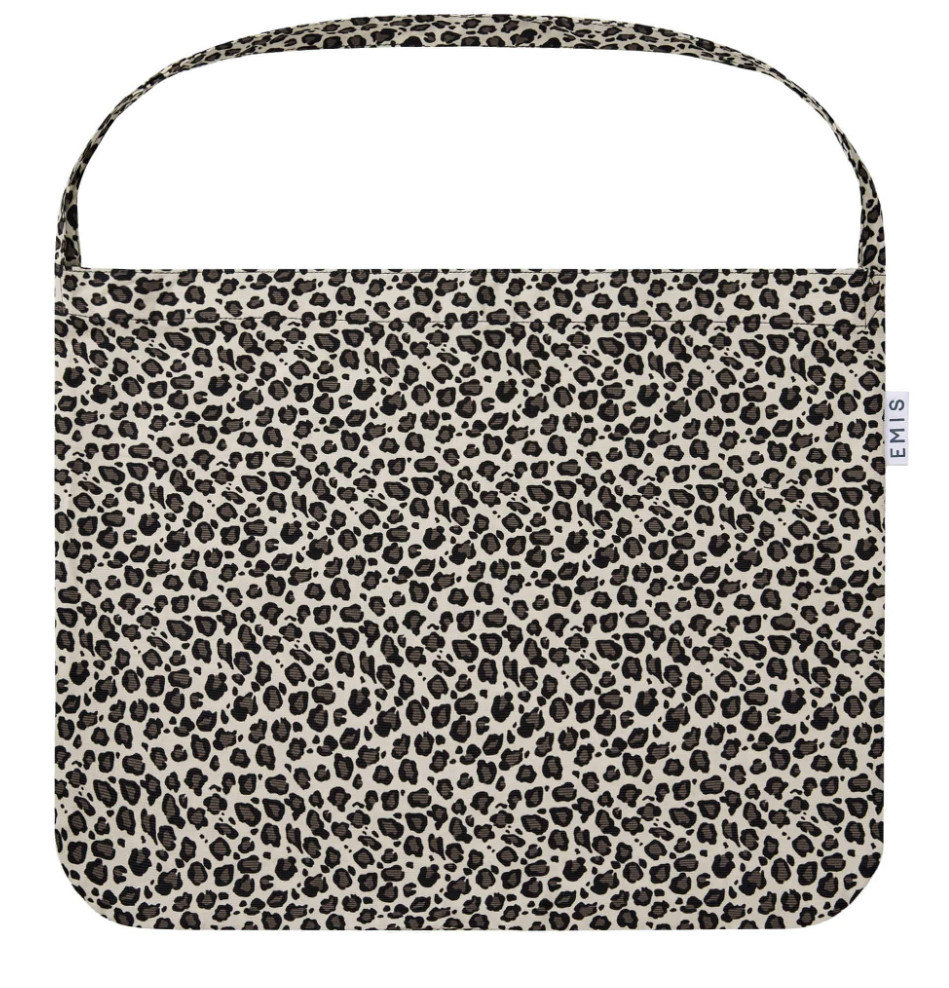 Korean Brand EMIS Leopard Corduroy Eco Bag Women Casual Lifestyle Shoulder White