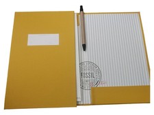 Fossil Schreibmappe Notizbuch mit Stift Gelb Büro Accessoire