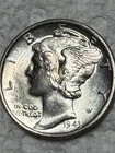 1943 d mercury dime split bands VERY NICE