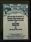 2025 Topps Signature Jahmyr Gibbs Veteran Class Autographs (RAW)