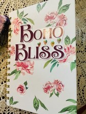 Junk Journal Handmade  Boho Bliss  5.75x8.5 Altered Spiral Notebook See Descrip