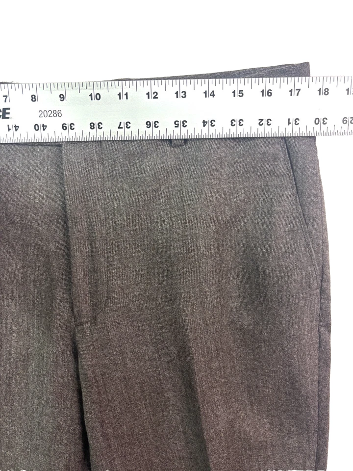 NOVA Calça social Jos A Bank Reserve 34x30 marrom sob medida lã flanela Marzotto - Imagem 3 de 4