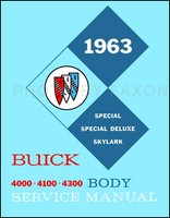 1963 Buick Spezial Und Skylark Body Shop Manuell Deluxe Reparatur Service