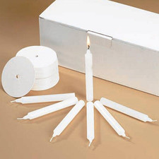 Church Service Ceremony Vigil Devotional Unscented 1/2 X 4 1/4" White Candle wit