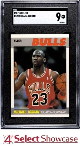 1987 FLEER #59 MICHAEL JORDAN BULLS HOF SGC 9
