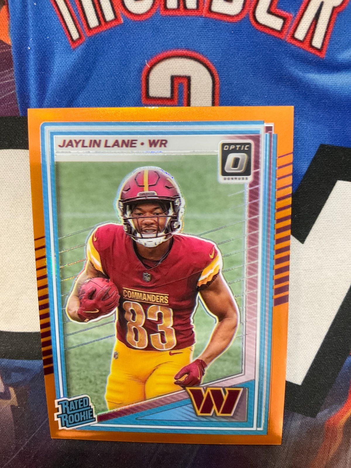 2025 Panini Donruss Optic #249 Jaylin Lane Orange Prizm 096/299 Rookie (JR)