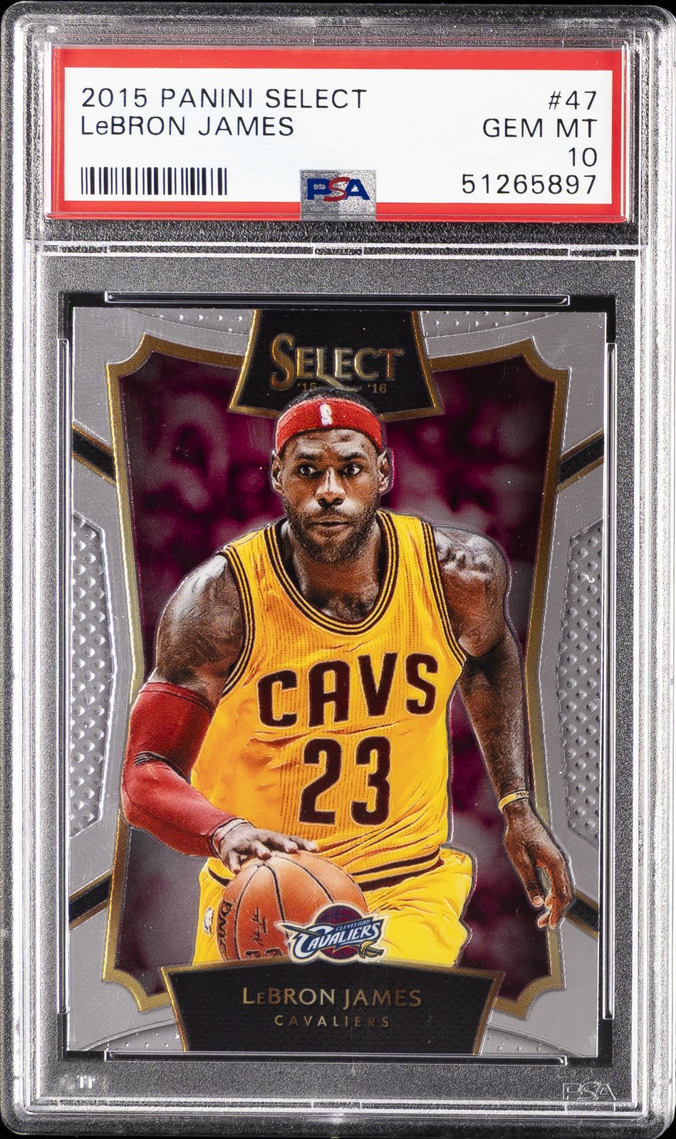 2015 PANINI SELECT #47 LEBRON JAMES PSA 10