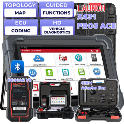 LAUNCH X431 ELITE PRO3 ACE V+ KFZ OBD Diagnosegerät ADAS CANFD DoIP für 24V LKW