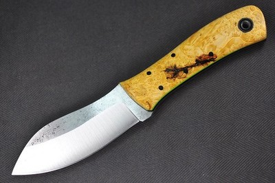 Fiddleback Forge Nessmuk by Andy Roy .165'' 01 Blade, Full Box Elder Handle
