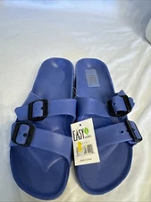 NWT Easy USA blue Slide Sandals Sz 7