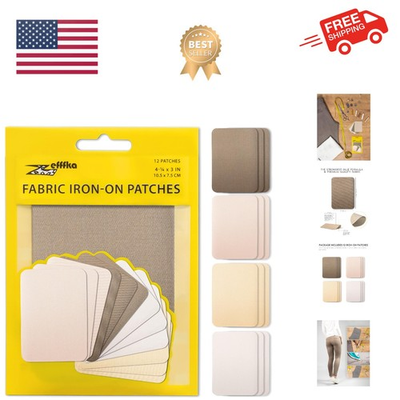 #ad Quality Fabric Iron on Patches Inside amp; Outside Strongest Glue 100% Cotton Sh... $20.69