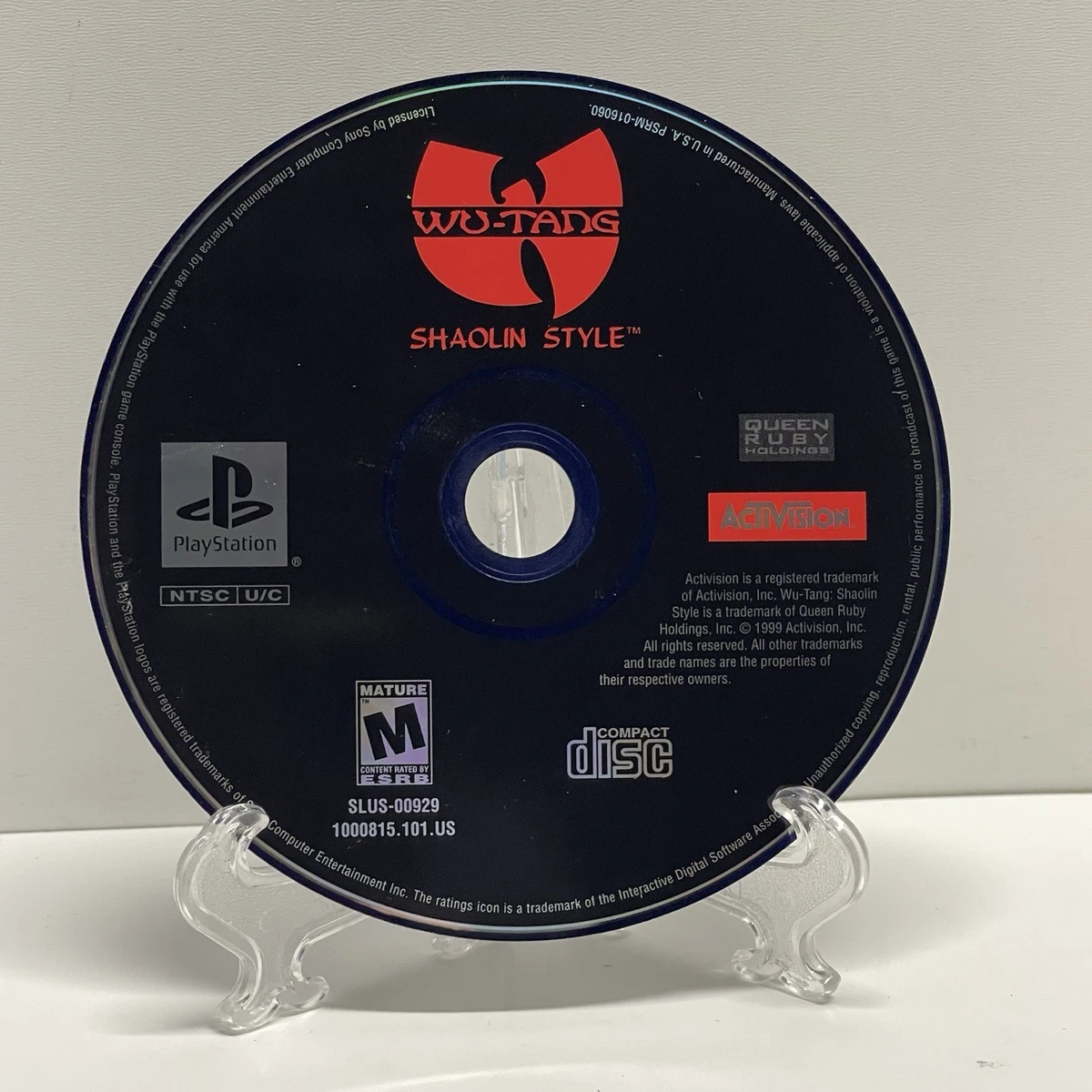 Wu-Tang: Shaolin Style Sur PS1 - Jeu Combat - Version US Américaine ESRB