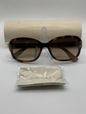 Jimmy Choo Oversized Tortoise Shell, Brown Gradient Sparkle, w/ cloth  case