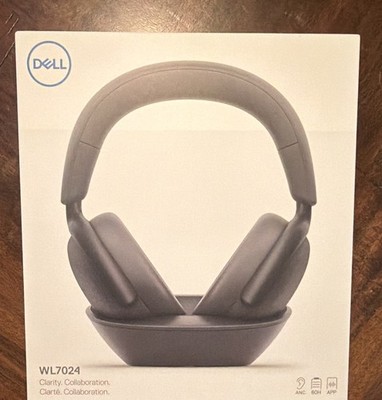 Dell Pro WL7024 Wireless ANC Over-Ear Headset Black Bluetooth USB-C *New-Sealed*