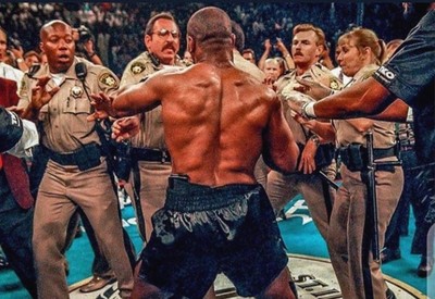 Mike Tyson Vs. The Cops At Evander Holyfield Event Fight Poster No Frame