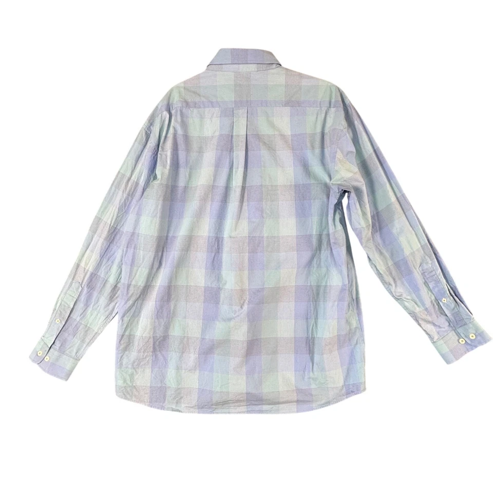 Camisa Southern Marsh Para Hombres XL Manga Larga Con Botones A Cuadros Sin Arrugas Azul Foto 3 de 4