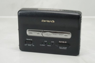 Rare Vintage Aiwa HS-PX357 Portable Stereo Cassette Walkman schwarz