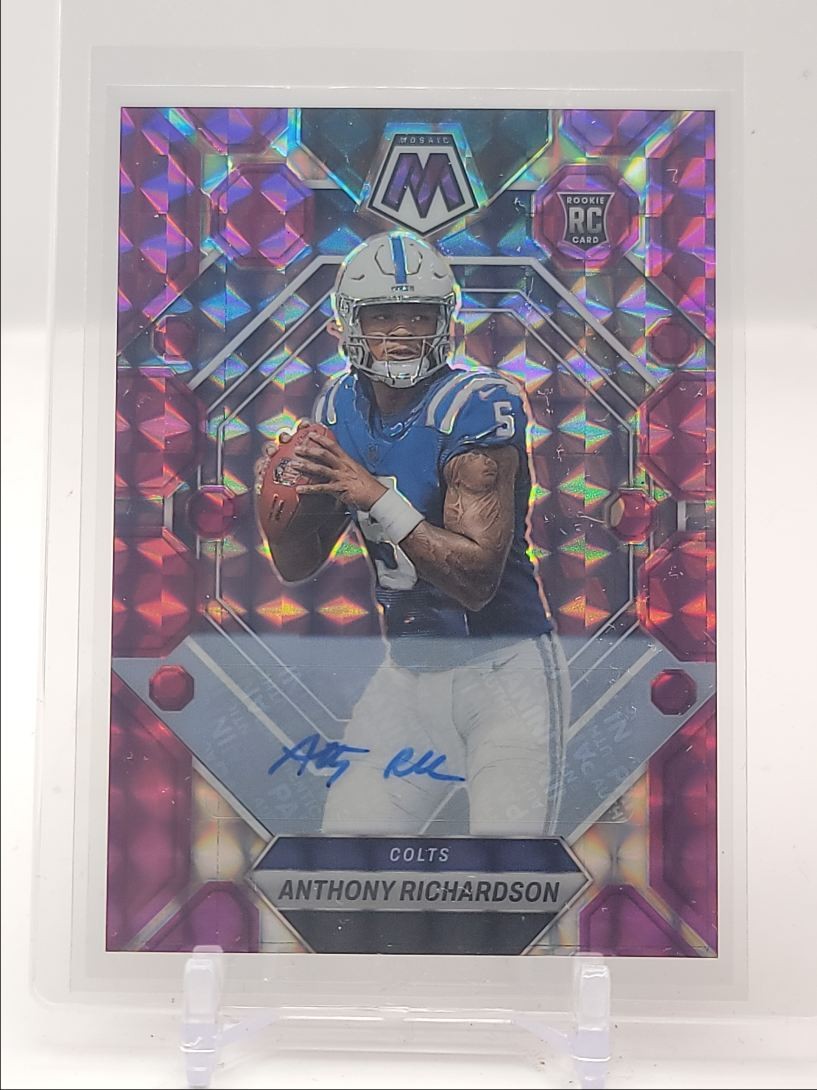 ANTHONY RICHARDSON 2023 MOSAIC ROOKIE AUTOGRAPH PURPLE RC AUTO /49 Q4408