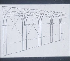 Perspective Theory, Arches - How to Draw Them, Magic Lantern Glass Slide