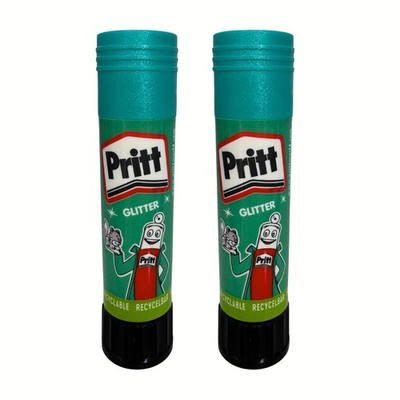 Pritt Glitter Klebestift Grün/Türkis 2x 10 g Bastelkleber Schule Büro